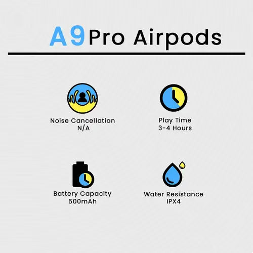 A9 Pro AirPods (Touch Screen, Titanium build)