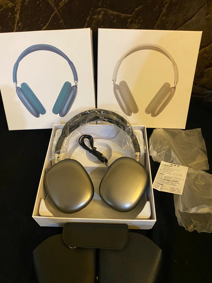 APPLE AIRPODS MAX WIRELESS ANC HEADPHONE WITH POUCH ,POPUP, LOGO ( Works with Android & iOS both)