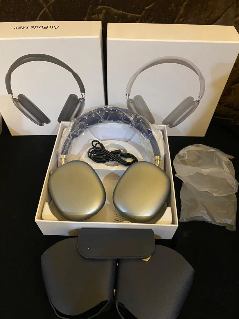 APPLE AIRPODS MAX WIRELESS ANC HEADPHONE WITH POUCH ,POPUP, LOGO ( Works with Android & iOS both)